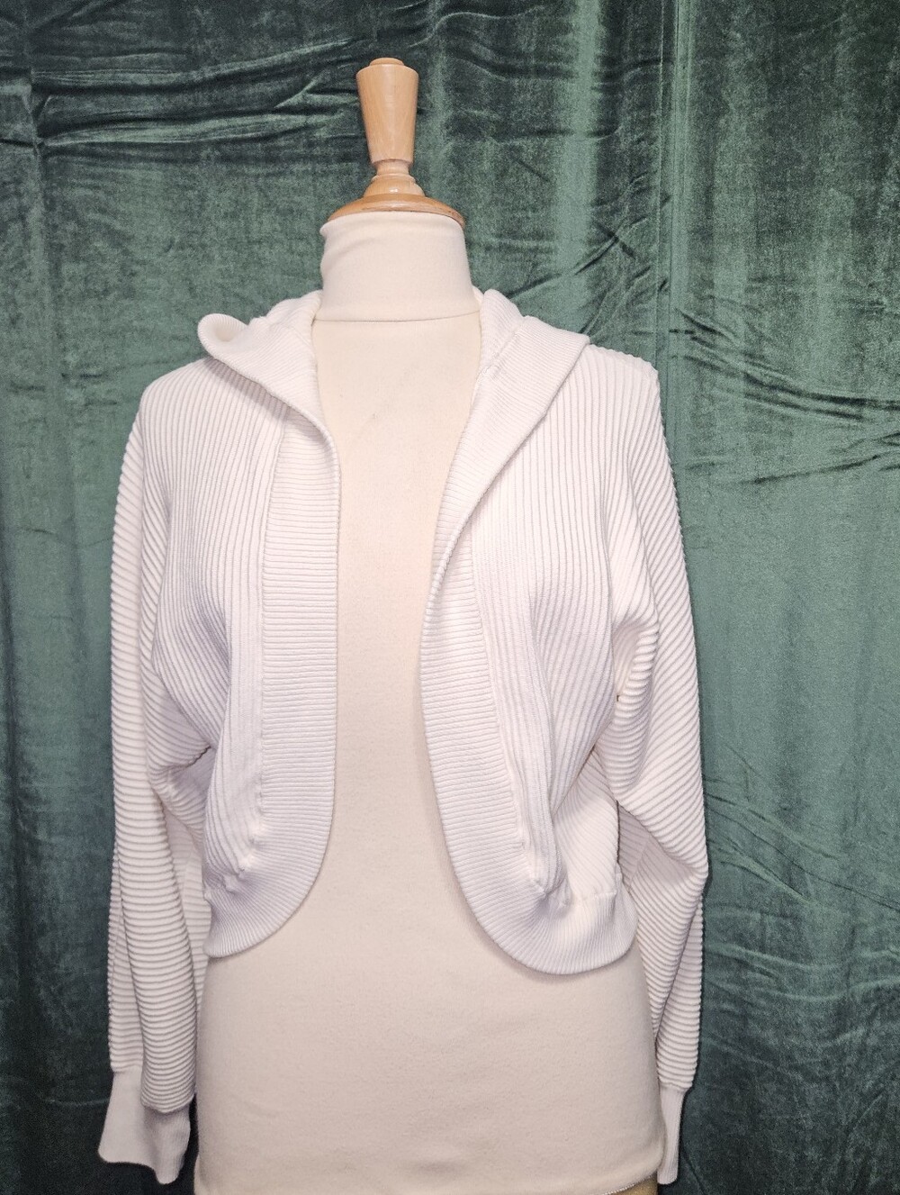 Aerie Ribbed Hooded Crop Cardigan